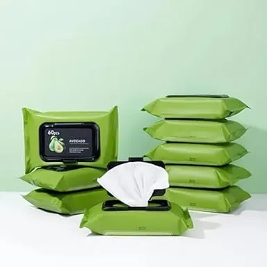 Avocado Deep Cleansing & Moisturizing Makeup Remover Facial Wipes with Cucumber & Vitamin E | Hydrating Face Cleansing Wipes for All Skin Types thumbnail 3