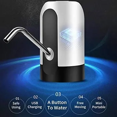 Automatic Wireless Water Dispenser Pump for 20L Water Bottles | USB Rechargeable Portable Drinking Water Pump | Low Noise Electric Water Dispenser for Home, Office & Kitchen thumbnail 3