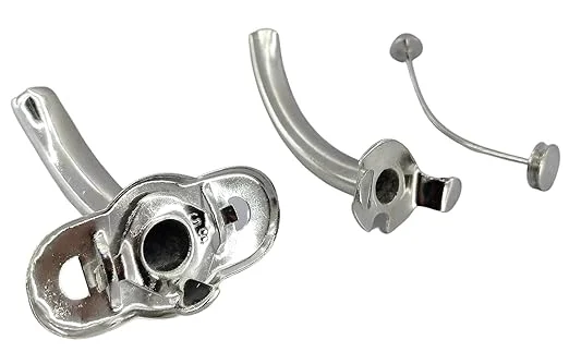 Medical Jackson Tracheostomy Tube Stainless Steel Size 24 Sterile Reusable Airway Management Tracheal Tube Surgical ENT Instrument Pack of 5 image 1