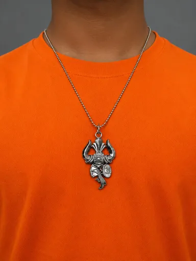 Antique Silver Finish Lord Shiva Trishul