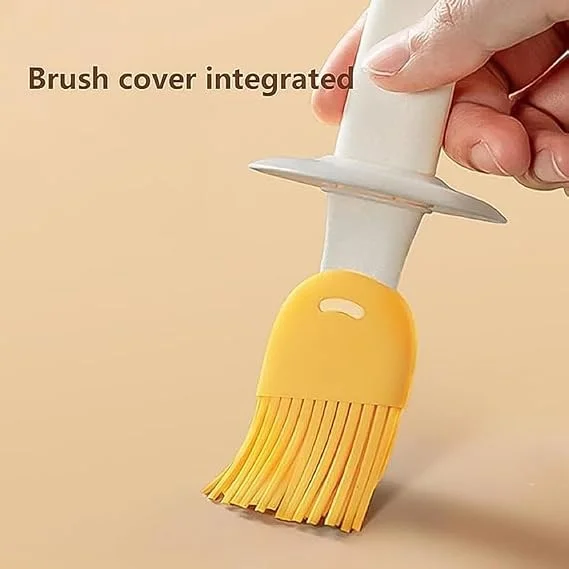 2 in 1 Oil Dispenser Bottle with Silicone Basting Brush | Plastic Oil Bottle for Cooking, BBQ, Grilling, Baking, Roasting & Kitchen Use image 2