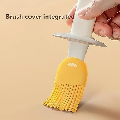 2 in 1 Oil Dispenser Bottle with Silicone Basting Brush | Plastic Oil Bottle for Cooking, BBQ, Grilling, Baking, Roasting & Kitchen Use thumbnail 1