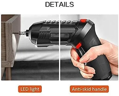 47 in 1 Cordless Electric Screwdriver Drill Kit with Built-in LED Light Rechargeable Wireless Power Screw Gun Tool Set for Home Office DIY Repair thumbnail 1