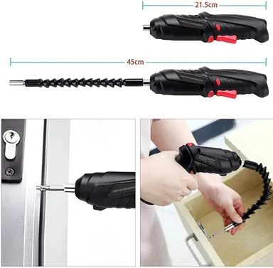 47 in 1 Cordless Electric Screwdriver Drill Kit with Built-in LED Light Rechargeable Wireless Power Screw Gun Tool Set for Home Office DIY Repair thumbnail 4