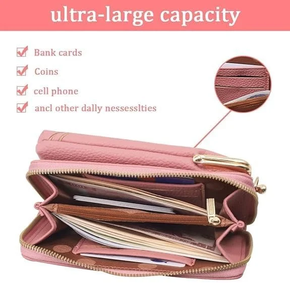Small Crossbody Phone Bag for Women Faux Leather Sling Bag with Metal Clasp Stylish Lightweight Mobile Purse Compact Crossbody Wallet for Phone Cash Cards Multicolor image 3