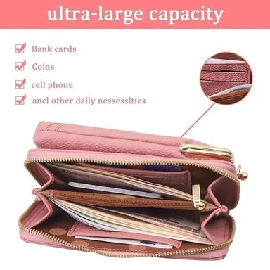Small Crossbody Phone Bag for Women Faux Leather Sling Bag with Metal Clasp Stylish Lightweight Mobile Purse Compact Crossbody Wallet for Phone Cash Cards Multicolor thumbnail 2