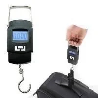 Digital Hanging Weight Scale 50kg Capacity with LCD Display, Battery Operated Portable Electronic Luggage Weighing Scale, Heavy Duty Metal Hook & Durable Strap for Travel Bags, Fishing, Courier Parcels, Kitchen, Home & Outdoor Use image 2