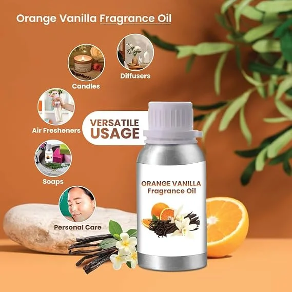 Orange Vanilla Fragrance Oil 100ml for Soap Making, Scented Candles, Diffusers, Air Fresheners & DIY Cosmetic Products | Long-Lasting Premium Aroma Oil image 3