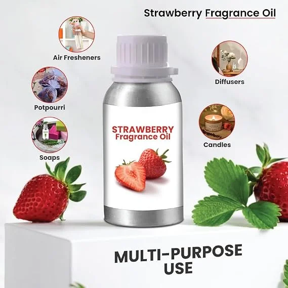 Strawberry Fragrance Oil 100ml for Candle Making, Soap Making, Diffusers, Slime, Potpourri & Home Fragrance image 3