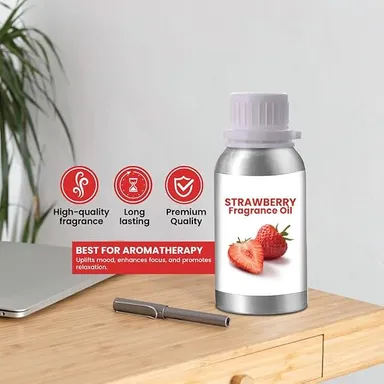 Strawberry Fragrance Oil 100ml for Candle Making, Soap Making, Diffusers, Slime, Potpourri & Home Fragrance thumbnail 3
