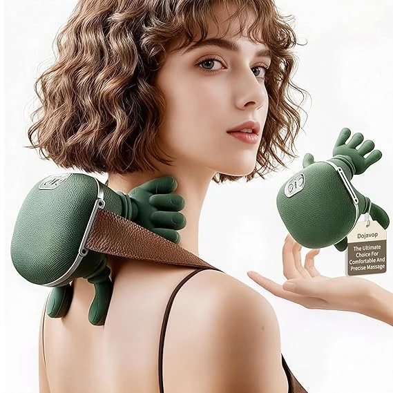 Coliatik Neck Massager with Hands Bionic Heated Deep Tissue Kneading Massage Device for Neck Shoulder Leg Pain Relief, 3 Speed Adjustable USB-C Rechargeable Electric Body Massager for Home Office Relaxation Gift image 1
