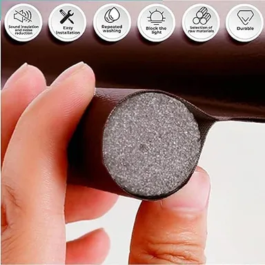 Twin Door Draft Stopper Double Sided Fabric Door Bottom Seal Guard for Noise Reduction Energy Saving Weatherproof Insulation Dust Blocking Home Office Room Door Protector Pack of 3 thumbnail 1