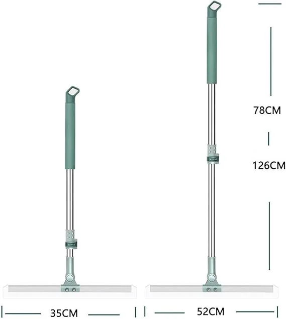 GRIHASTHA-E-SHOP Slim Floor Wiper Mop with Long Handle, 360° Rotating Bathroom Floor Squeegee Mop, Slim Window Glass Cleaner Wiper for Home Office Cleaning image 4