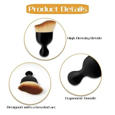 Car Dust Removal Mini Brush with Soft Bristles, Curved Car Interior Cleaning Brush for Dashboard, AC Vents, Air Outlet, Console, Seats, Door Panels, Keyboard, Home & Office Dust Cleaning Tool thumbnail 2