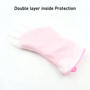 Silicone Dishwashing Gloves with Built-in Scrubber Brush Reusable Cleaning Gloves for Kitchen Utensils Bathroom Sink Car Washing Pet Grooming Heat Resistant Non-Slip Wet and Dry Cleaning Gloves 1 Pair 155g thumbnail 3