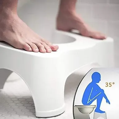 Foldable Toilet Posture Potty Step Stool for Western Toilets with Scientific Angle Design, Anti-Slip Bathroom Squat Stool for Adults & Kids, Comfortable Toilet Foot Rest for Better Bowel Movement and Constipation Relief thumbnail 3