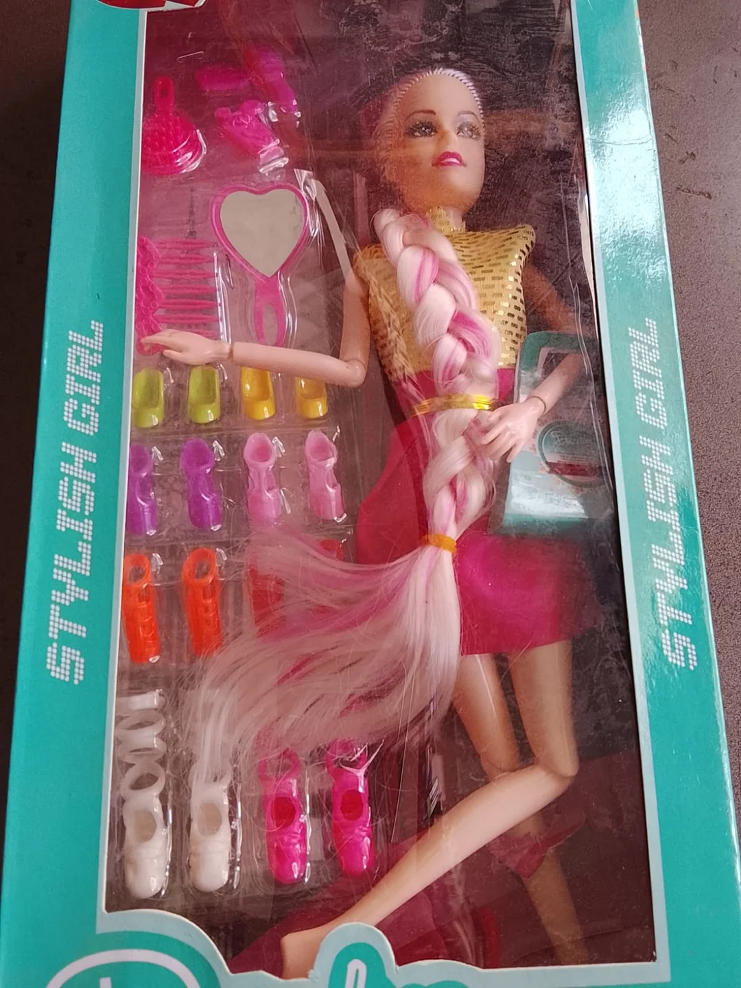 Stylish Girl Fashion Doll Set with Trendy Dress Accessories, Beautiful Toy Doll Play Set for Kids Girls, Creative Role Play Pretend Game Educational Gift Toy for Birthday and Fun Activities image 1