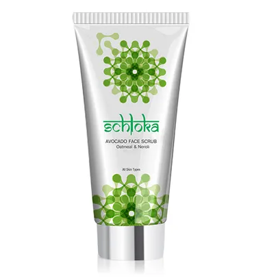 Schloka Avocado Face Scrub with Oatmeal & Neroli 160ml |Deep Cleansing Facial Exfoliator for Dead Skin Removal| Blackhead Control, Pore Cleansing & Glowing Skin for Men & Women