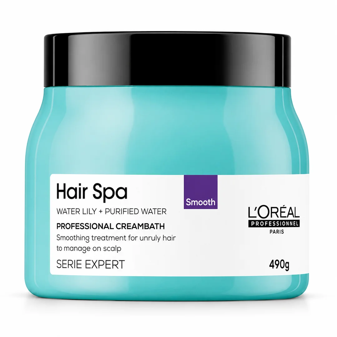 L’Oréal Professionnel Hair Spa Smooth Professional Creambath with Water Lily & Purified Water for Unruly Hair – 490 g image 1