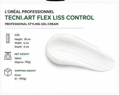 L'Oréal Professionnel Tecni.Art Flex Liss Control Styling Gel-Cream - 150ml thumbnail 3