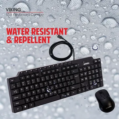 Zebion Vikings Wired Keyboard Mouse Combo, Black – Best Wired Keyboard and Mouse Combo for Gaming, PC, and Laptop thumbnail 3
