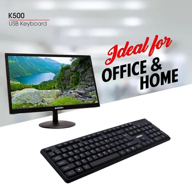 Zebion K500 USB Wired Keyboard 102‑Key Rugged Heavy‑Duty Ergonomic Clicky Touch Design with Rupee Key for PC Laptop India thumbnail 8