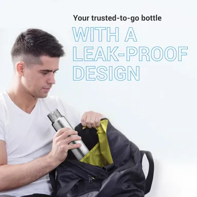 Milton Elfin 500 ml Thermosteel Vacuum Insulated Stainless Steel Water Bottle Leak-Proof Silver Office Gym School Daily Use, 24 Hr Hot Cold Performance thumbnail 4