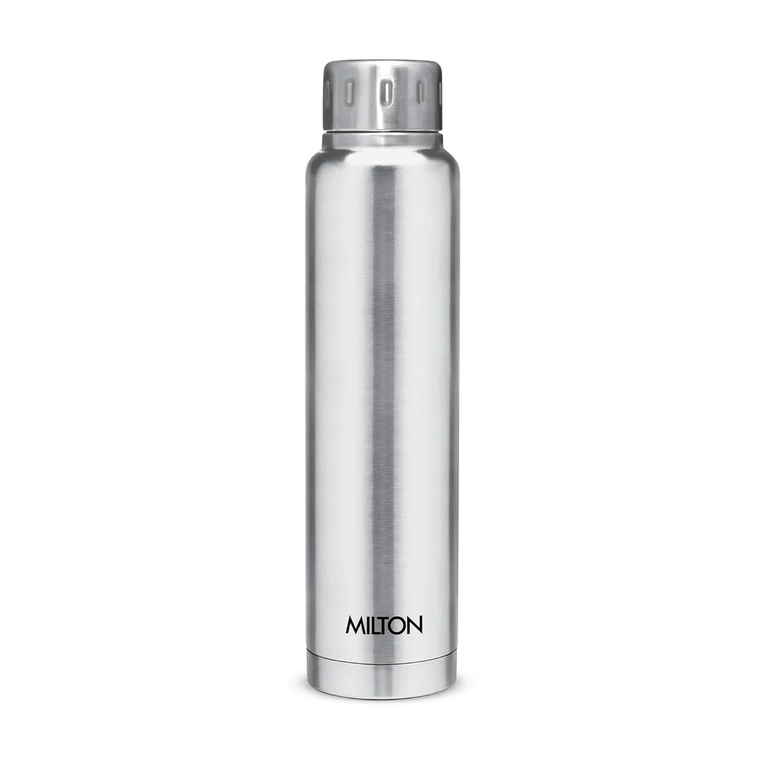 Milton Elfin 500 ml Thermosteel Vacuum Insulated Stainless Steel Water Bottle Leak-Proof Silver Office Gym School Daily Use, 24 Hr Hot Cold Performance image 1