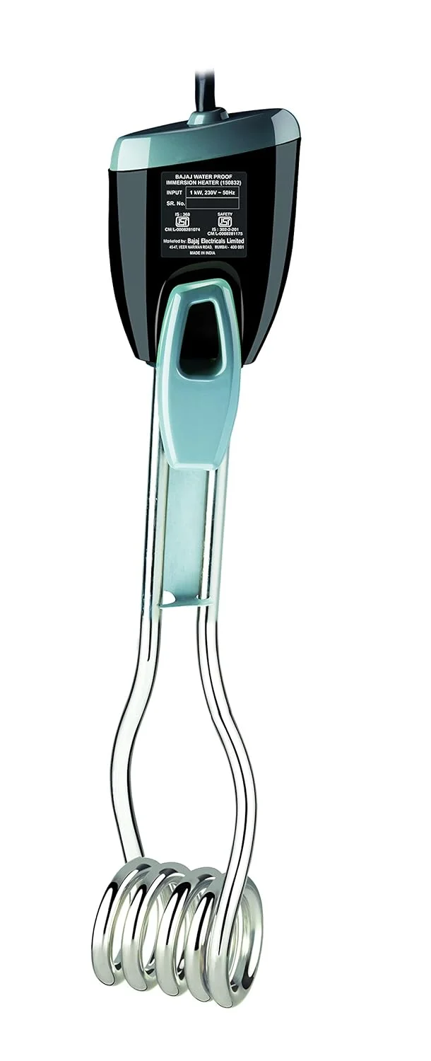 Bajaj Waterproof 1KW 1000W Immersion Heater Rod | Fast Water Heating Electric Immersion Heater for Home, Bathroom, Kitchen, Durable & Energy Efficient image 1