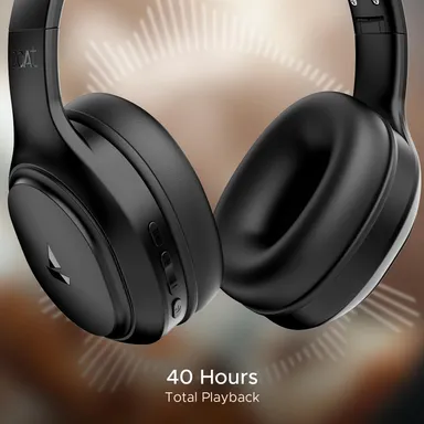 boAt Rockerz 430 Over-Ear Bluetooth Headphones with 40 mm Drivers, 40 H Playtime, BEAST™ Mode & ENx™ Tech – Black Sabre thumbnail 2