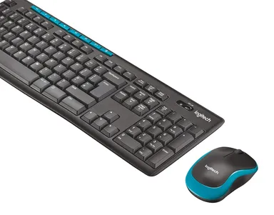 Logitech MK275 USB Wireless Keyboard and Mouse Combo Full-Size 2.4 GHz Nano Receiver with 8 Multimedia Keys, Spill-Resistant Design for Windows PC & Laptop thumbnail 1