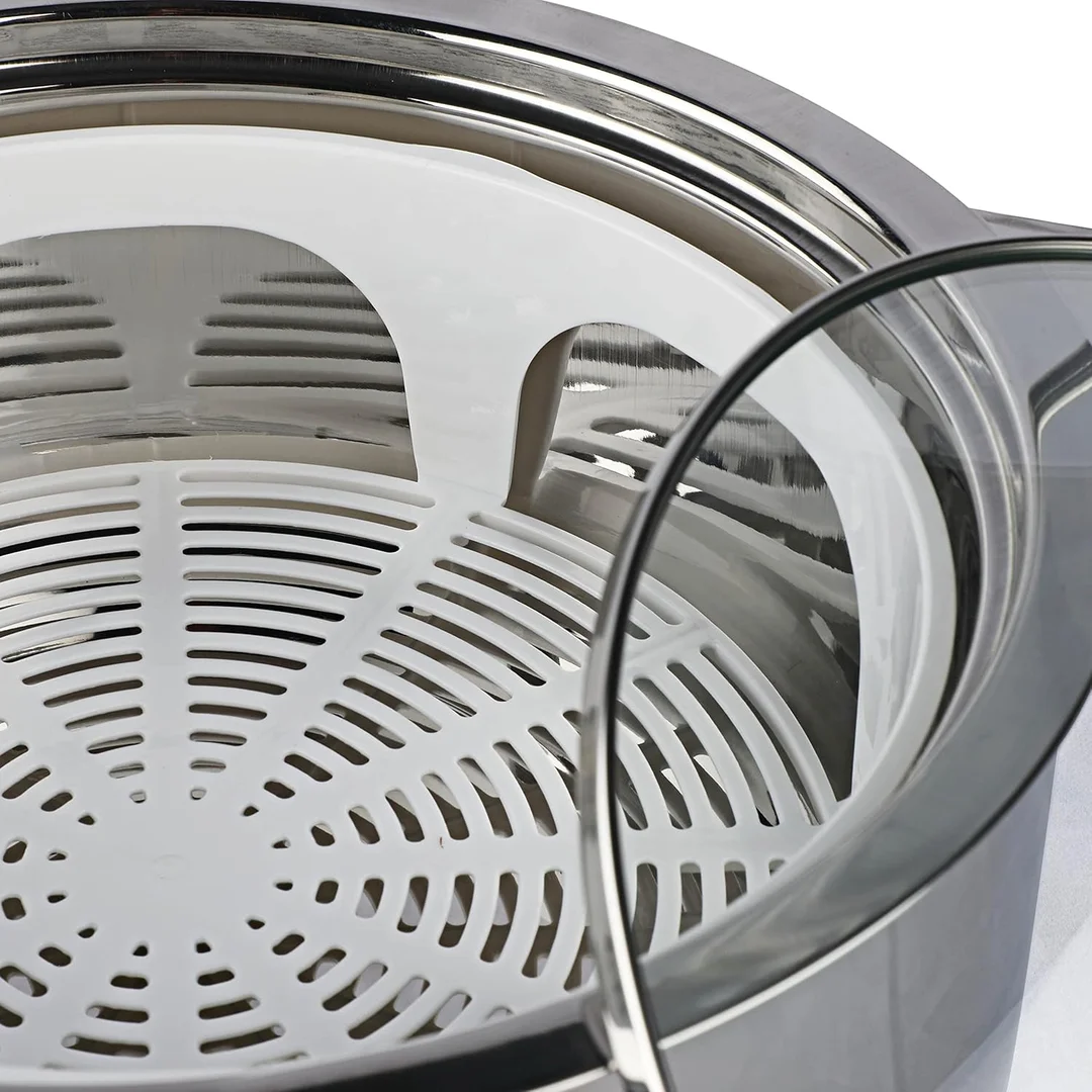 Cello Roti Plus Insulated Stainless Steel Casserole with Glass Lid | Double Walled, PU Insulated Roti Hot Pot for Kitchen, Chapati & Food Storage | Silver image 7