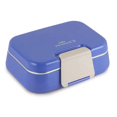 CELLO Pioneer Insulated Lunch Box with Steel Compartments, Fork & Spoon Set | Ideal for College, Office, & Outdoor Activities | Blue thumbnail 1