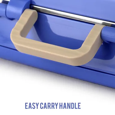 CELLO Pioneer Insulated Lunch Box with Steel Compartments, Fork & Spoon Set | Ideal for College, Office, & Outdoor Activities | Blue thumbnail 4