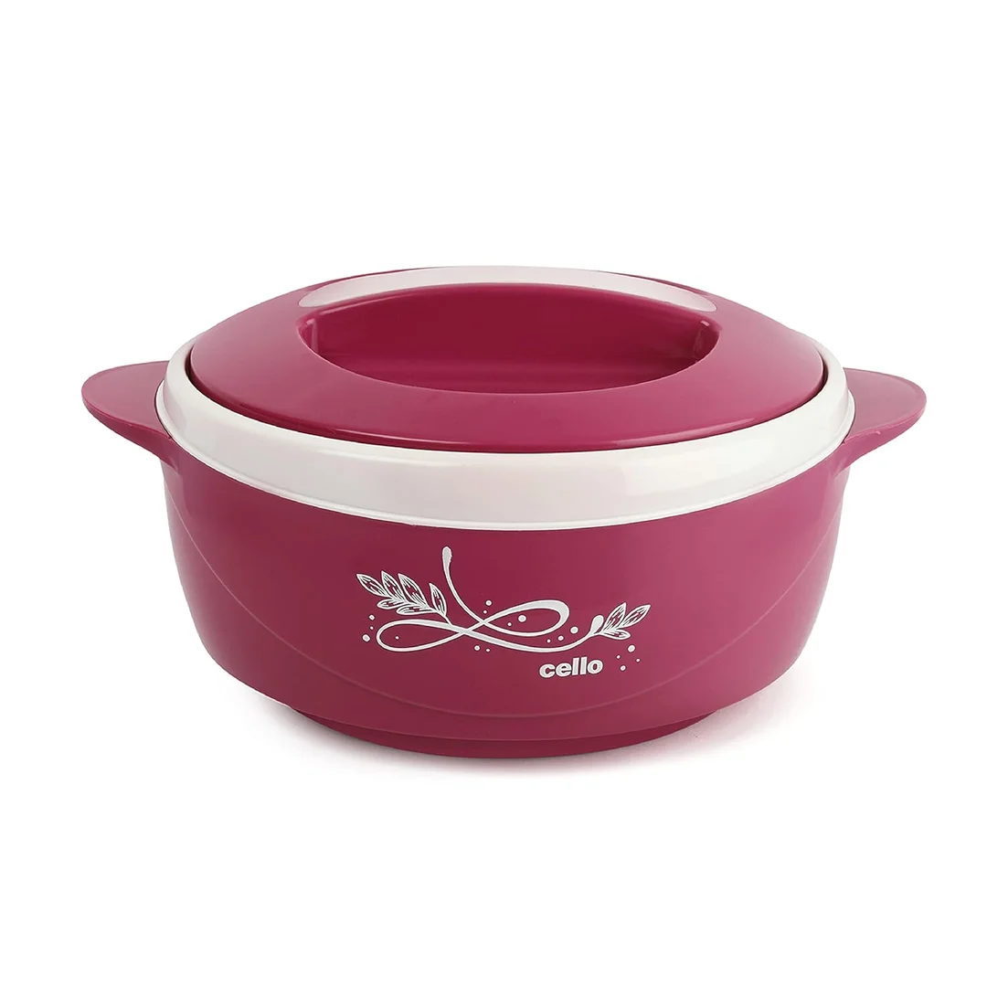 CELLO Insulated Steel Casserole for Roti, 1500ml, Pink | Hot Box for Kitchen | Hot Pot for Home | Chapati Box with Lid for Long Heat Retention image 2