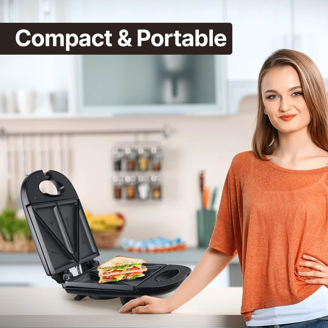 Prestige PSMFB 800W Sandwich Toaster with Fixed Non-Stick Plates 2-Slice Black – Quick Toast, Multi-Layer Sandwich Maker, 1 Yr Warranty image 5