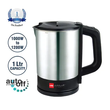 Cello Quick Boil 900 Electric Kettle | Stainless Steel | 1 Litre | 1200W Auto Shut Off | Easy Grip Handle | Travel, Office, Home Use thumbnail 2