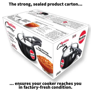 Hawkins Contura Black XT 5 Litre Hard Anodised Inner Lid Induction Pressure Cooker, Extra Thick Base, Safe & Energy Efficient Family Cooker thumbnail 6
