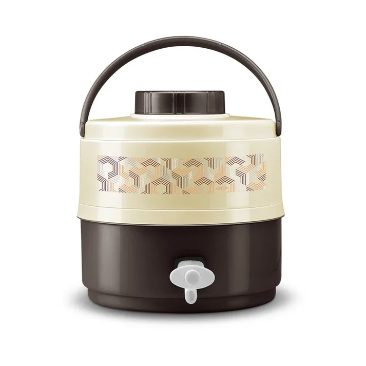 Milton New Kool Musafir 15000 15L Insulated Water Jug - Leak-Proof Brown Travel Water Jug image 1