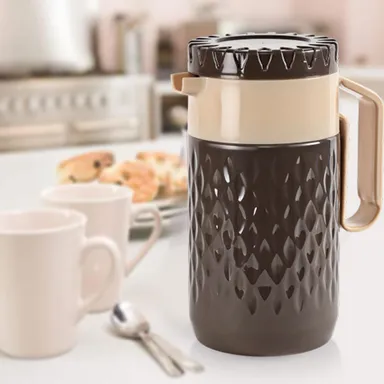 Cello Puro Tuff Insulated Jug 750 ml Brown BPA-Free Double Wall Hot Cold Retention Thermoware Leakproof Travel Office Water Jug India Buy Online thumbnail 3