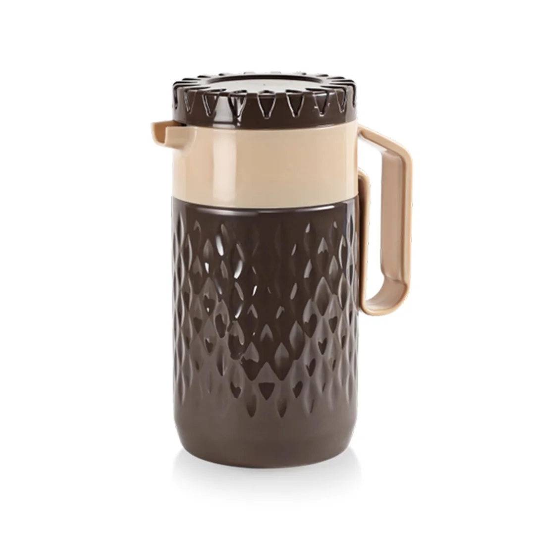 Cello Puro Tuff Insulated Jug 750 ml Brown BPA-Free Double Wall Hot Cold Retention Thermoware Leakproof Travel Office Water Jug India Buy Online image 1