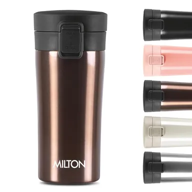 MILTON Thermosteel Vacuum Insulated Travel Coffee Mug 300ml | Black, ISI Certified, Spill Proof, Leakproof & Rustproof | Prolonged Hot & Cold Retention, Easy Sip, On-The-Go Coffee Cup thumbnail 48