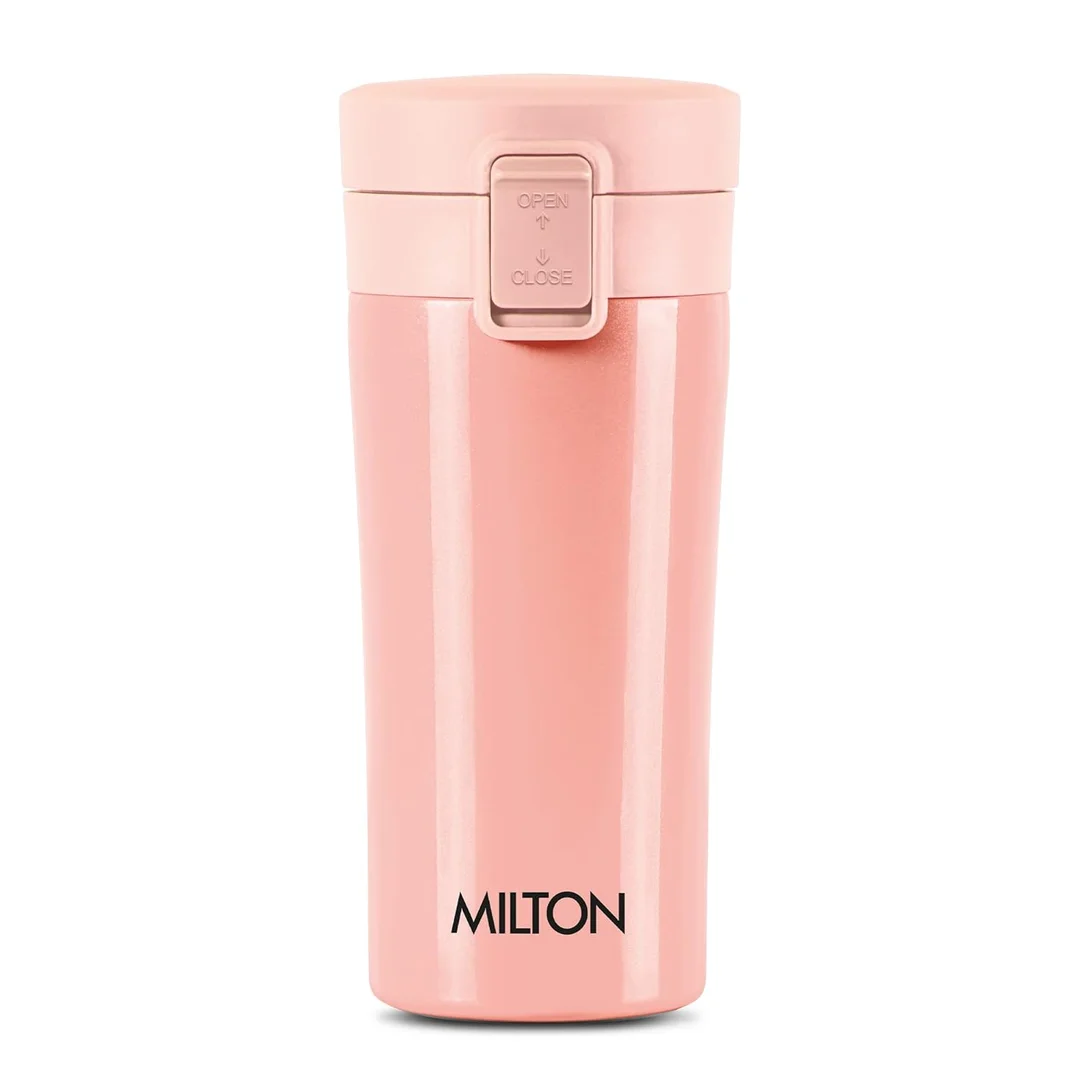 MILTON Thermosteel Vacuum Insulated Travel Coffee Mug 300ml | Black, ISI Certified, Spill Proof, Leakproof & Rustproof | Prolonged Hot & Cold Retention, Easy Sip, On-The-Go Coffee Cup image 8