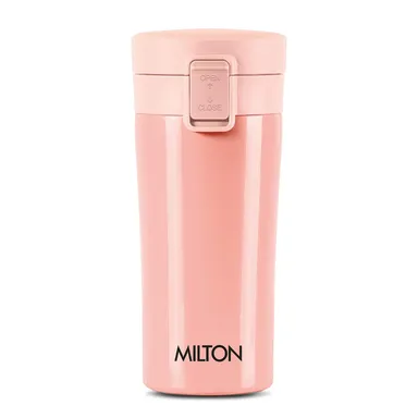 MILTON Thermosteel Vacuum Insulated Travel Coffee Mug 300ml | Black, ISI Certified, Spill Proof, Leakproof & Rustproof | Prolonged Hot & Cold Retention, Easy Sip, On-The-Go Coffee Cup thumbnail 7