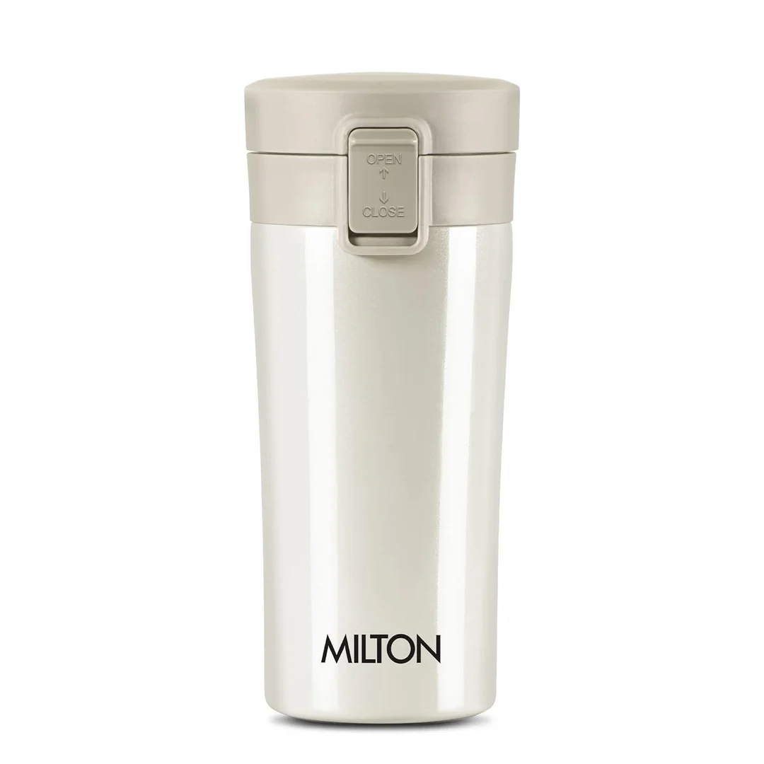 MILTON Thermosteel Vacuum Insulated Travel Coffee Mug 300ml | Black, ISI Certified, Spill Proof, Leakproof & Rustproof | Prolonged Hot & Cold Retention, Easy Sip, On-The-Go Coffee Cup image 21