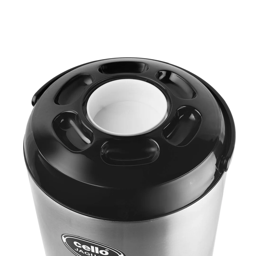 CELLO Jaguar 10 L Black Stainless Steel Insulated Water Jug — Leak‑Proof Large Capacity Hot & Cold Beverages Jug for Home, Outdoor & Parties image 6
