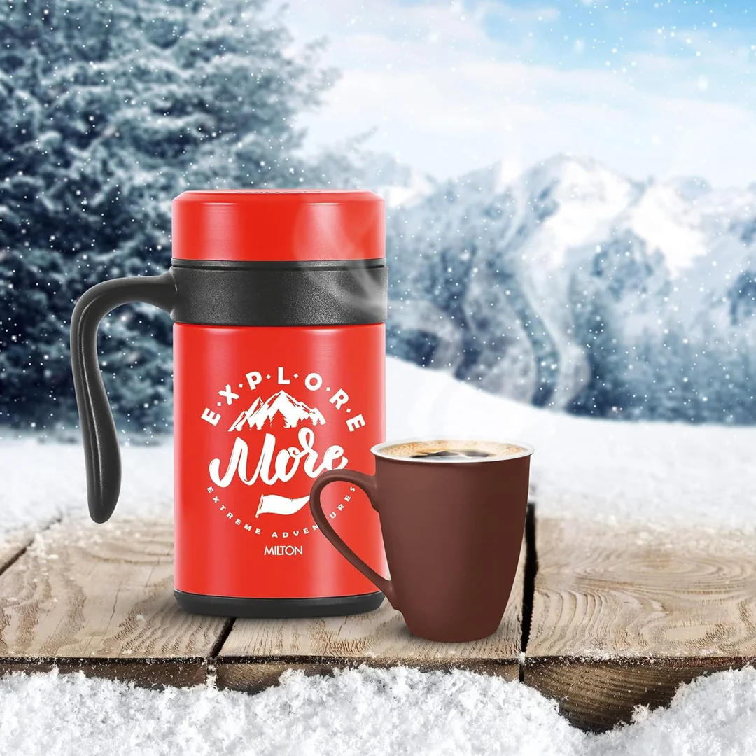 MILTON Cosmic 500 Thermosteel Mug, 500 ml, Yellow | Stainless Steel Strainer | Hot & Cold | Vacuum Insulated | Rust Proof | Leak Proof | Tea | Coffee | Mug image 7