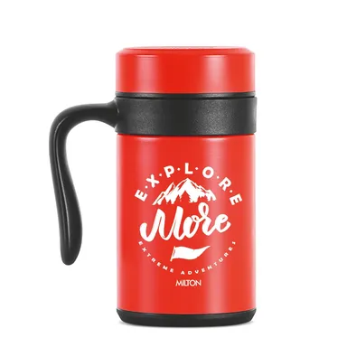 MILTON Cosmic 500 Thermosteel Mug, 500 ml, Yellow | Stainless Steel Strainer | Hot & Cold | Vacuum Insulated | Rust Proof | Leak Proof | Tea | Coffee | Mug thumbnail 4
