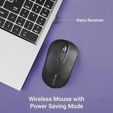 ZEBRONICS Dash Pro 2.4GHz Wireless Mouse, Upto 1600 DPI (Black) thumbnail 1