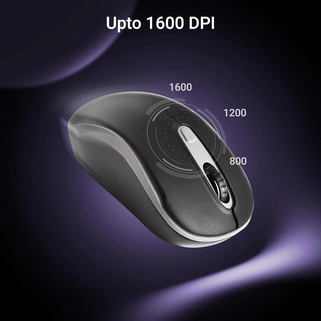 ZEBRONICS Dash Pro 2.4GHz Wireless Mouse, Upto 1600 DPI (Black) image 10